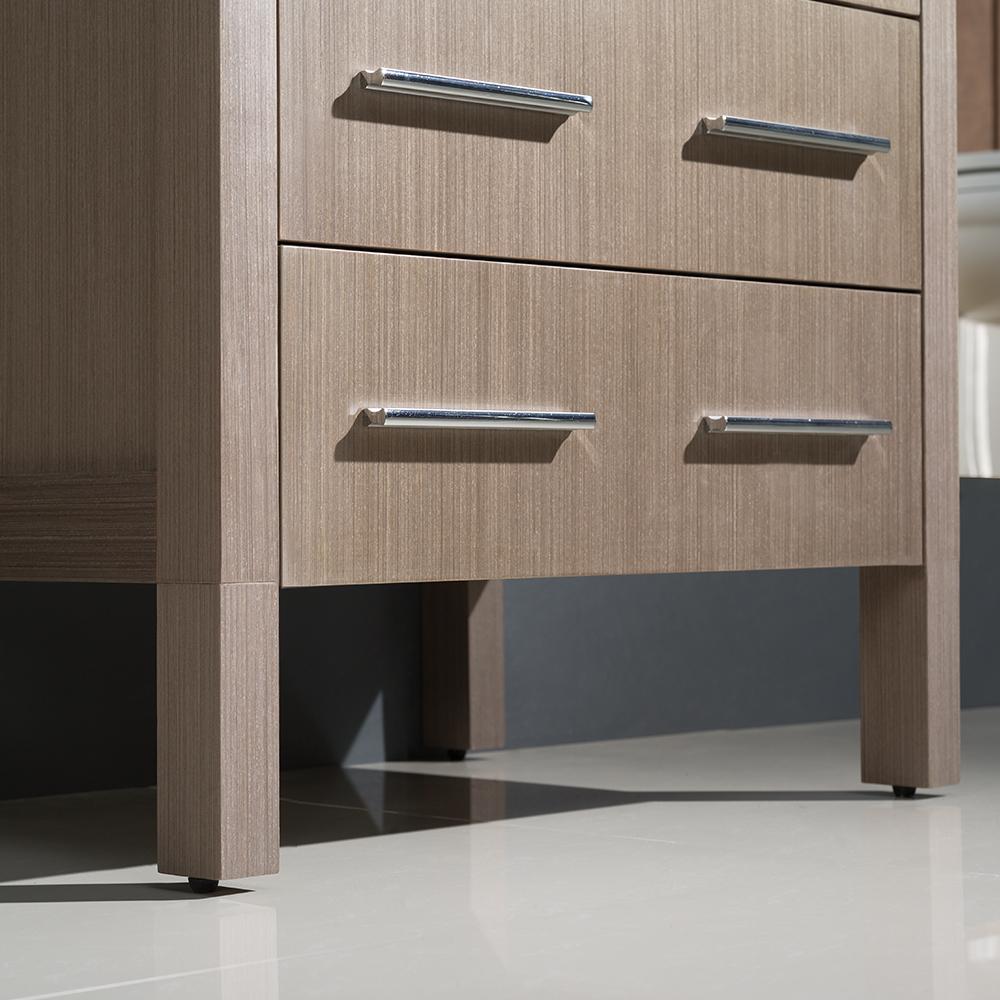 Fresca Torino 24" Gray Oak Modern Bathroom Vanity w/ Integrated Sink