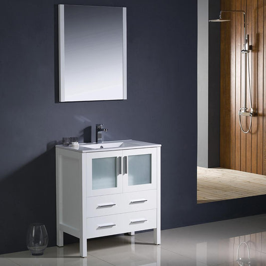 Fresca-Torino-30"-White-Modern-Bathroom-Vanity-w/-Integrated-Sink-(FVN6230WH-UNS)