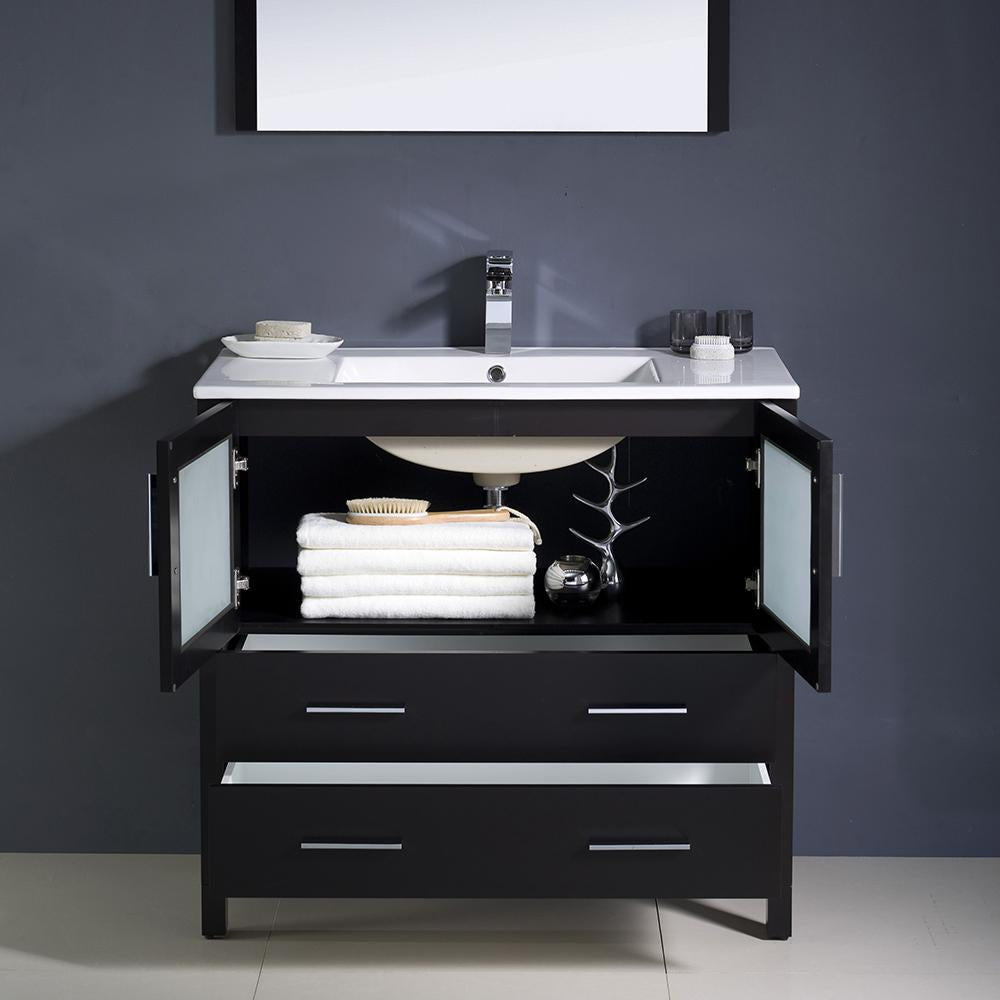 Fresca Torino 36" Espresso Modern Bathroom Vanity w/ Integrated Sink
