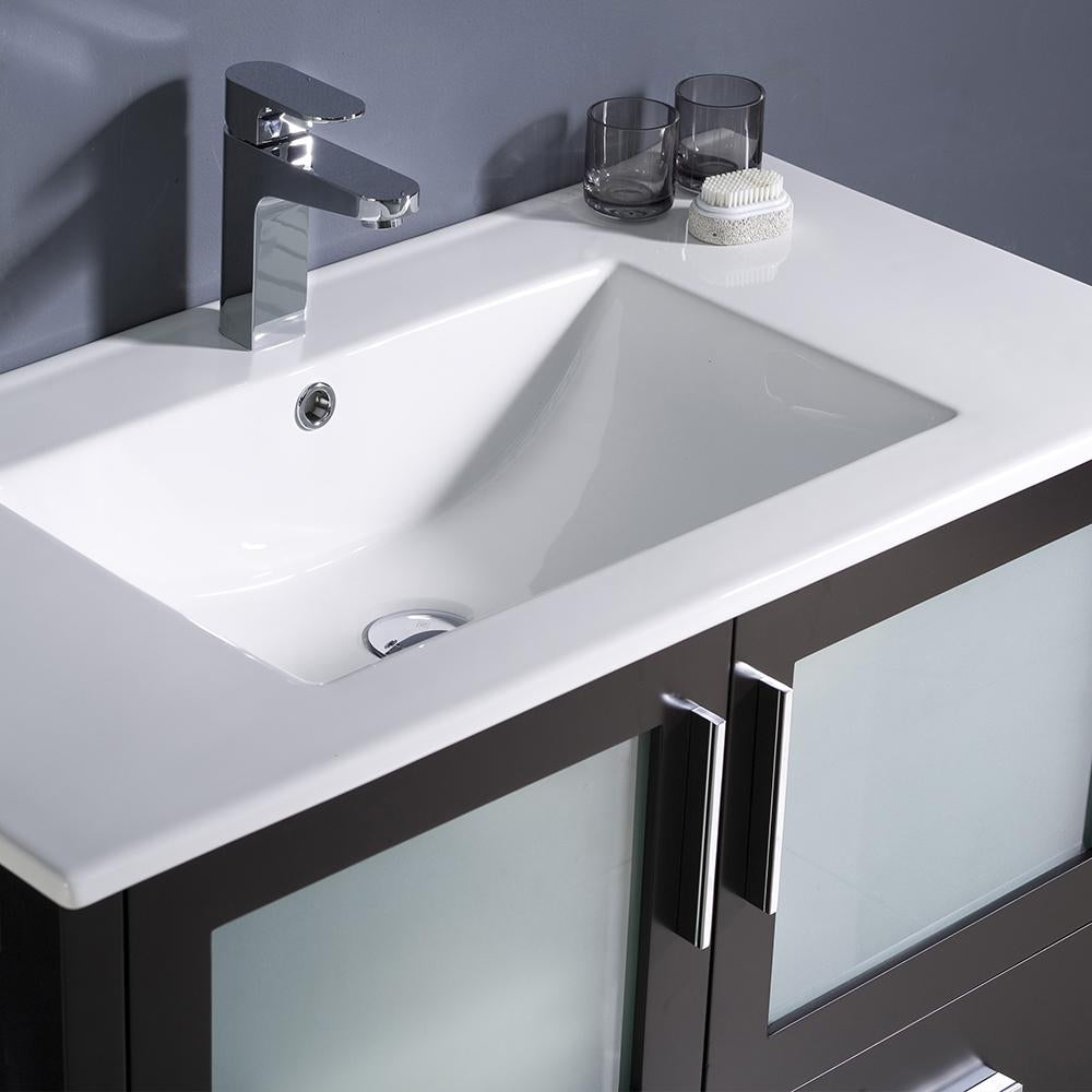 Fresca Torino 36" Espresso Modern Bathroom Vanity w/ Integrated Sink