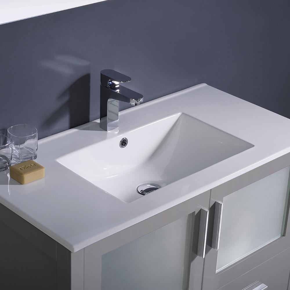 Fresca Torino 36" Gray Modern Bathroom Vanity w/ Integrated Sink