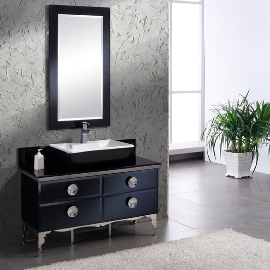 Fresca-Moselle-47"-Modern-Glass-Bathroom-Vanity-w/-Mirror-(FVN7714BL)