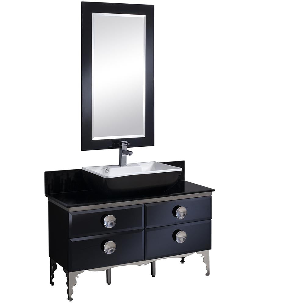 Fresca Moselle 47" Modern Glass Bathroom Vanity w/ Mirror