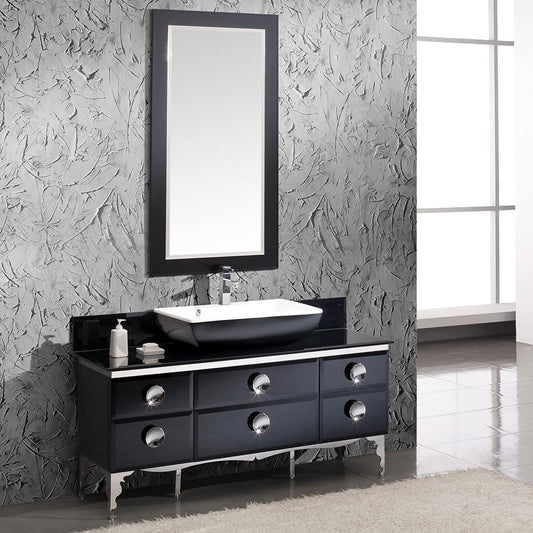 Fresca-Moselle-59"-Modern-Glass-Bathroom-Vanity-w/-Mirror-(FVN7716BL)