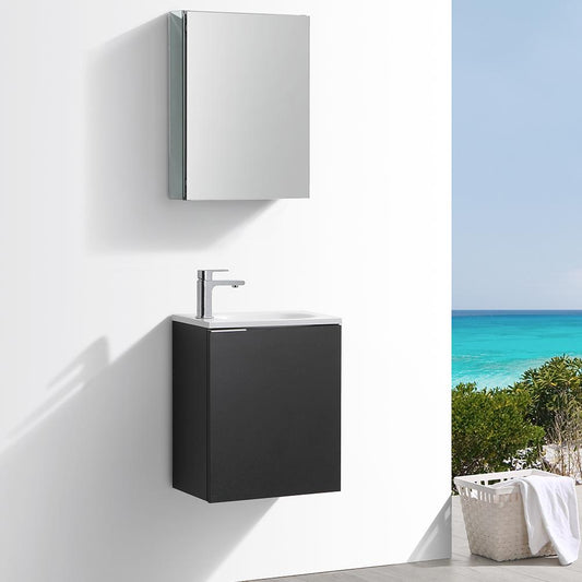 Fresca-Valencia-20"-Black-Wall-Hung-Modern-Bathroom-Vanity-w/-Medicine-Cabinet-(FVN8003BW)