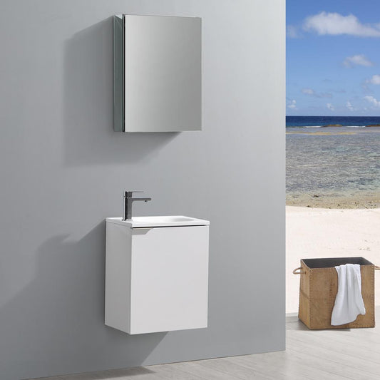 Fresca-Valencia-20"-Glossy-White-Wall-Hung-Modern-Bathroom-Vanity-w/-Medicine-Cabinet-(FVN8003WH)