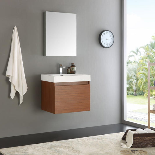 Fresca-Nano-24"-Teak-Modern-Bathroom-Vanity-w/-Medicine-Cabinet-(FVN8006TK)