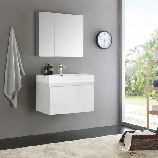 Fresca-Mezzo-30"-White-Wall-Hung-Modern-Bathroom-Vanity-w/-Medicine-Cabinet-(FVN8007WH)