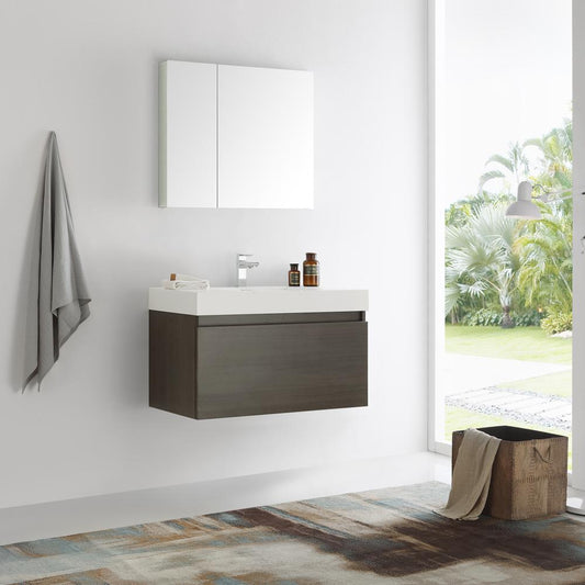 Fresca-Mezzo-36"-Gray-Oak-Wall-Hung-Modern-Bathroom-Vanity-w/-Medicine-Cabinet-(FVN8008GO)