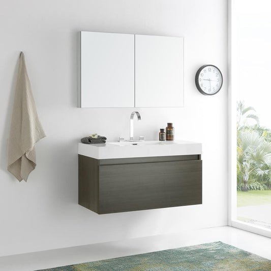 Fresca-Mezzo-39"-Gray-Oak-Modern-Bathroom-Vanity-w/-Medicine-Cabinet-(FVN8010GO)