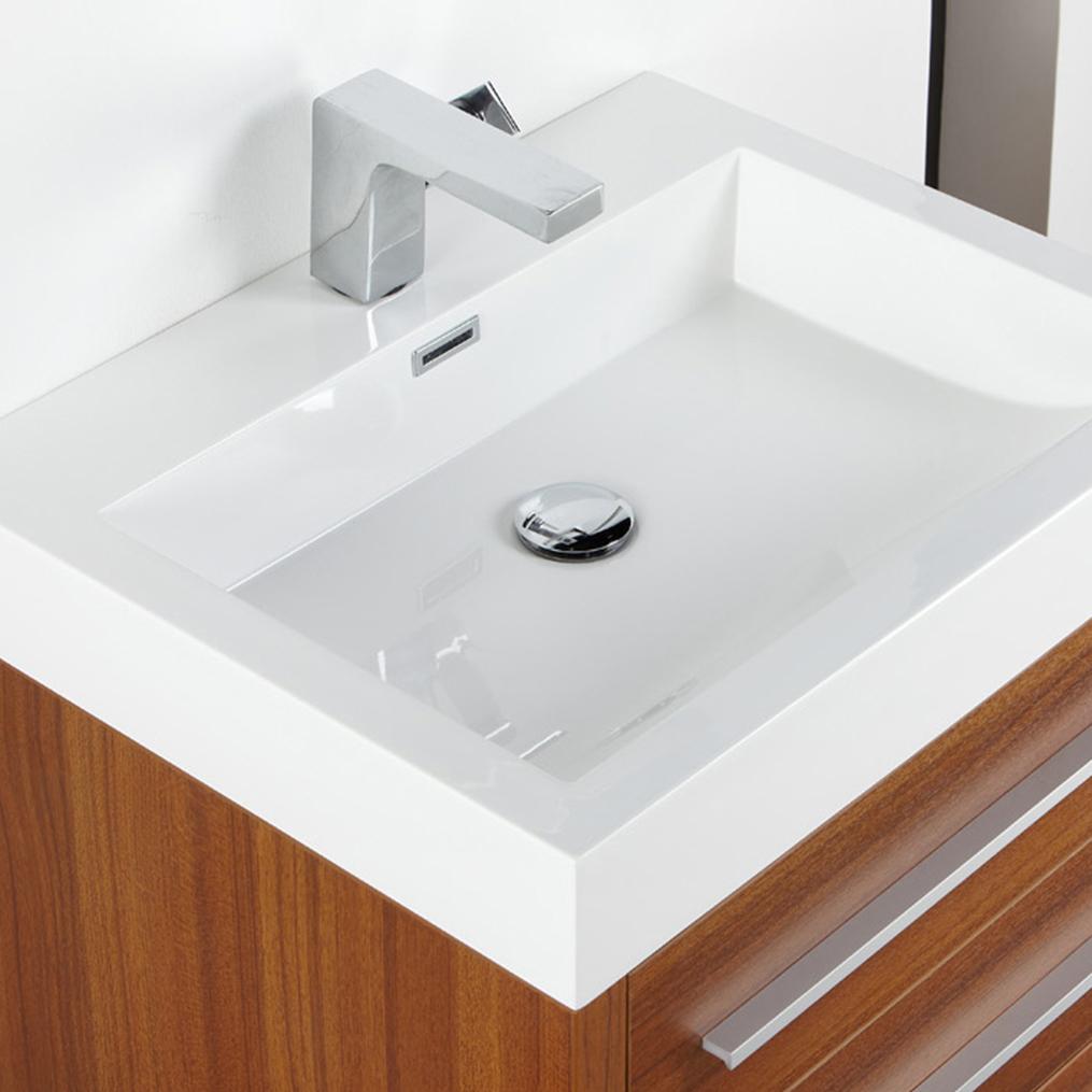 Fresca Livello 24" Teak Modern Bathroom Vanity w/ Medicine Cabinet