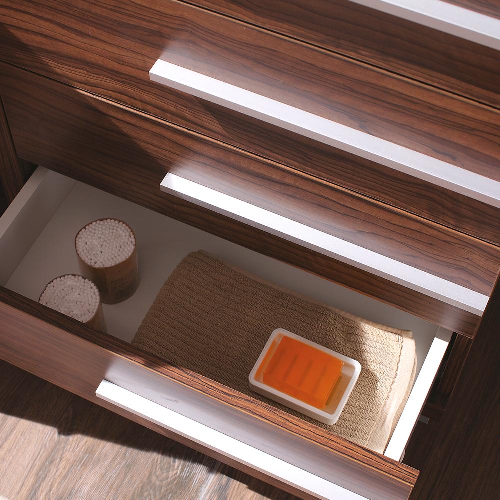 Fresca Livello 30" Walnut Modern Bathroom Vanity w/ Medicine Cabinet