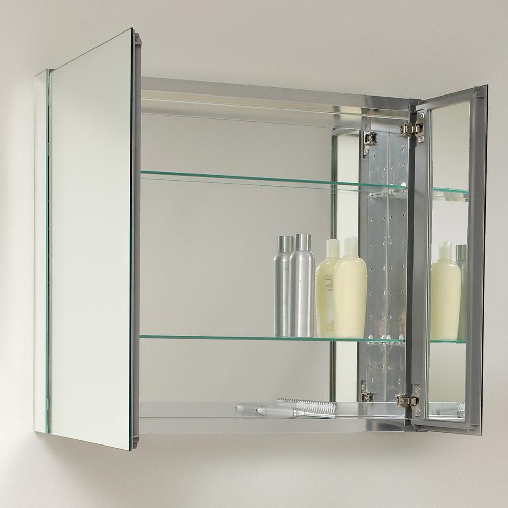 Fresca Livello 30" Walnut Modern Bathroom Vanity w/ Medicine Cabinet
