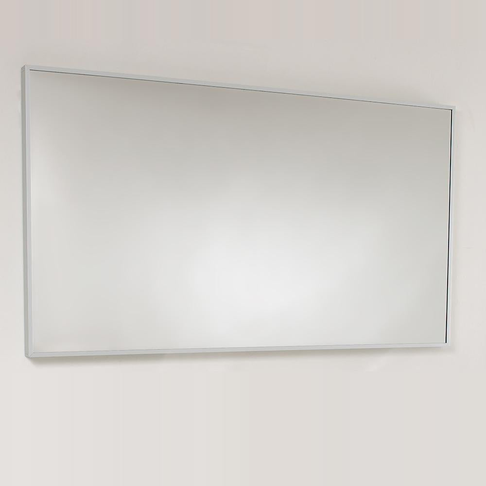 Fresca Largo 57" White Modern Bathroom Vanity w/ Wavy Double Sinks