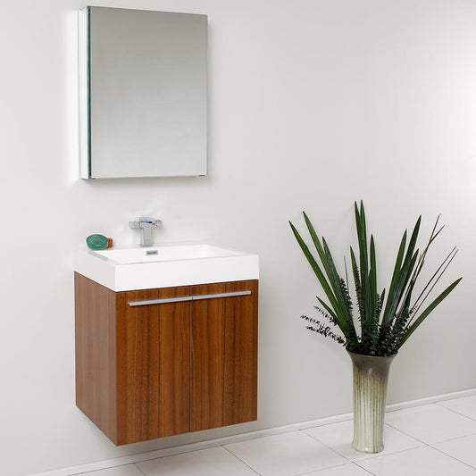 Fresca-Alto-23"-Teak-Modern-Bathroom-Vanity-w/-Medicine-Cabinet-(FVN8058TK)