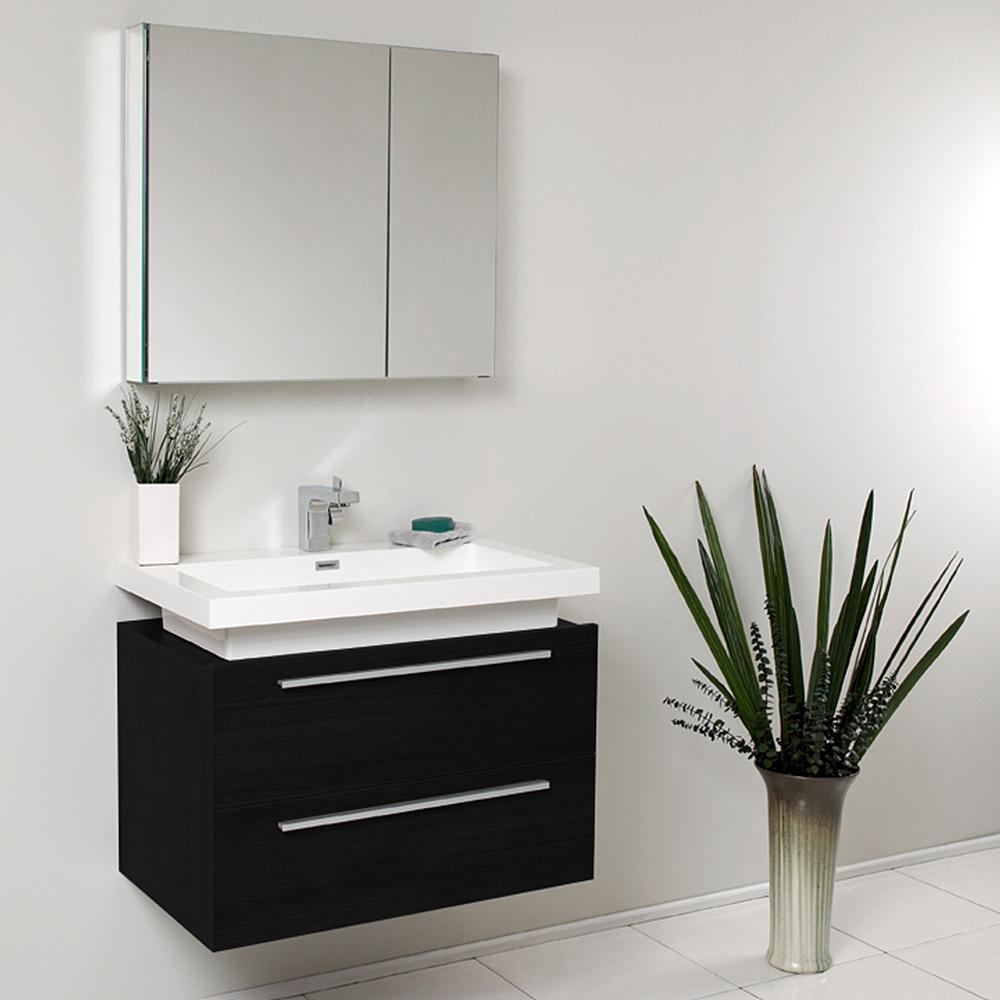 Fresca-Medio-32"-Black-Modern-Bathroom-Vanity-w/-Medicine-Cabinet-(FVN8080BW)