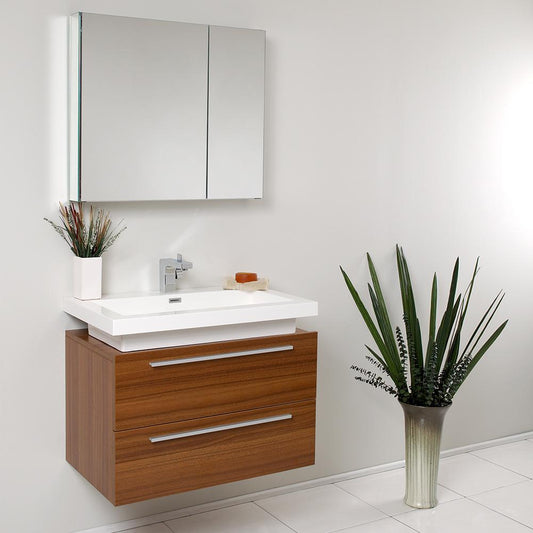 Fresca-Medio-32"-Teak-Modern-Bathroom-Vanity-w/-Medicine-Cabinet-(FVN8080TK)