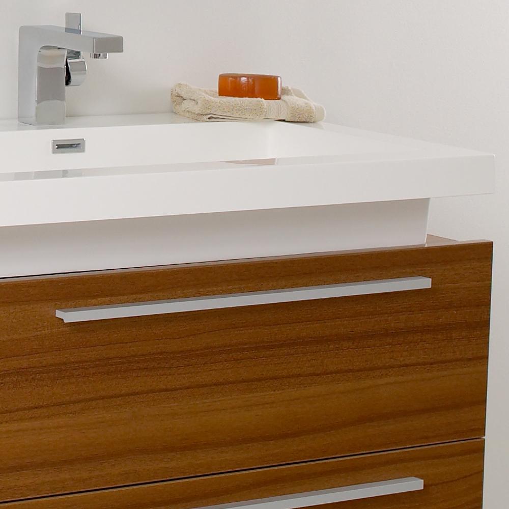 Fresca Medio 32" Teak Modern Bathroom Vanity w/ Medicine Cabinet