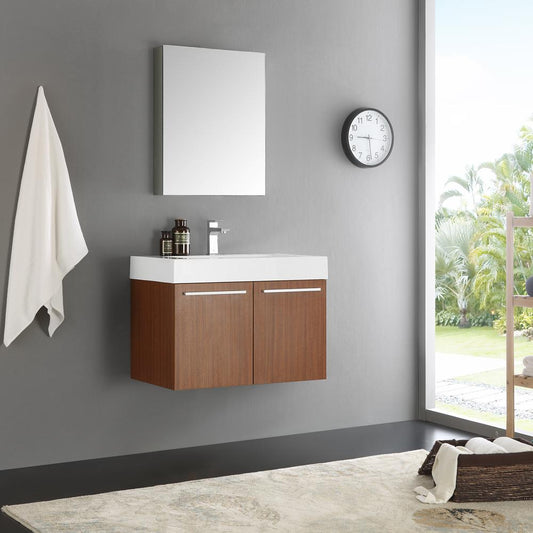 Fresca-Vista-30"-Teak-Wall-Hung-Modern-Bathroom-Vanity-w/-Medicine-Cabinet-(FVN8089TK)
