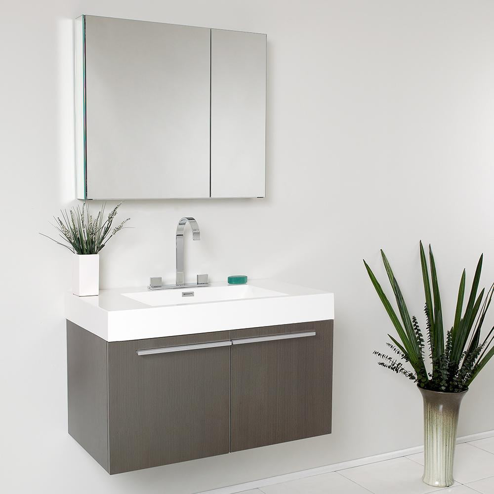 Fresca-Vista-36"-Gray-Oak-Modern-Bathroom-Vanity-w/-Medicine-Cabinet-(FVN8090GO)