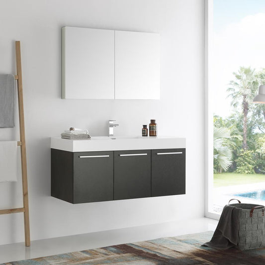 Fresca-Vista-48"-Black-Wall-Hung-Modern-Bathroom-Vanity-w/-Medicine-Cabinet-(FVN8092BW)
