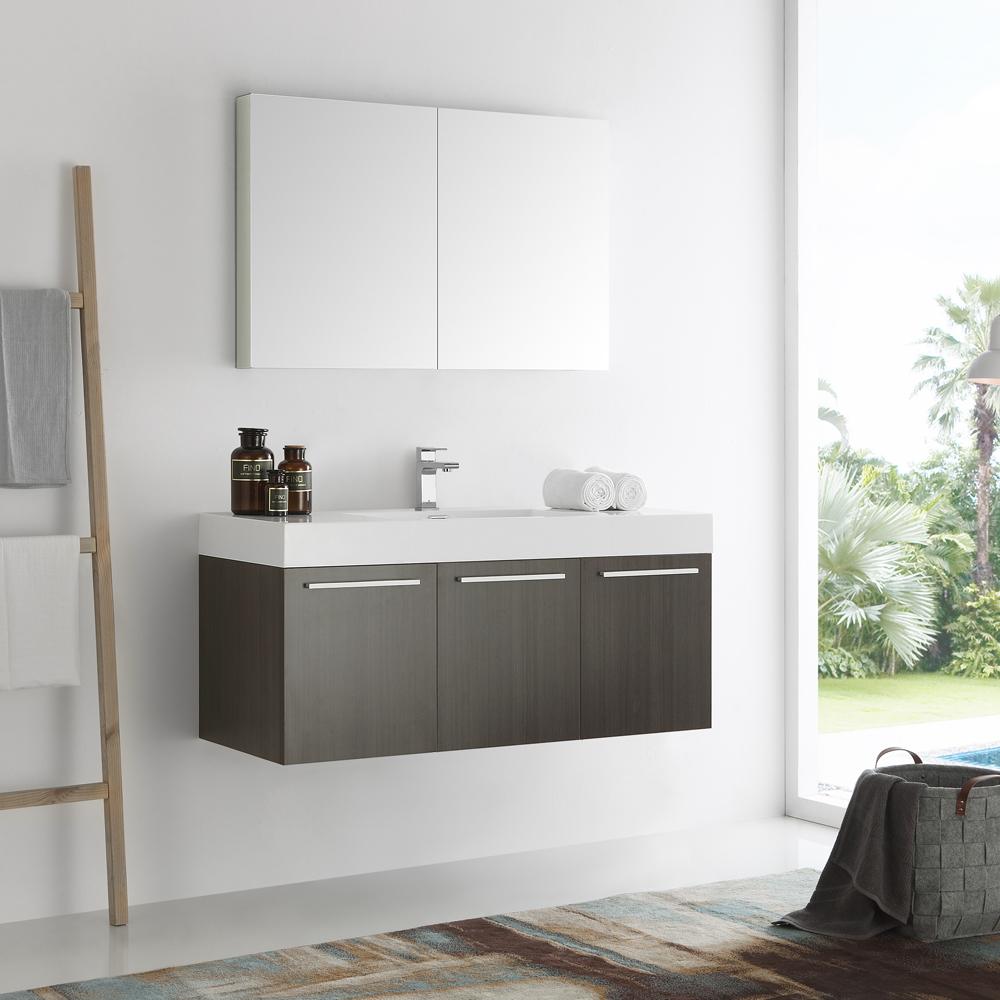 Fresca-Vista-48"-Gray-Oak-Wall-Hung-Modern-Bathroom-Vanity-w/-Medicine-Cabinet-(FVN8092GO)