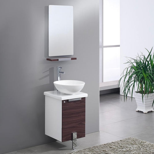 Fresca-Adour-16"-Dark-Walnut-Modern-Bathroom-Vanity-w/-Mirror-(FVN8110DK)
