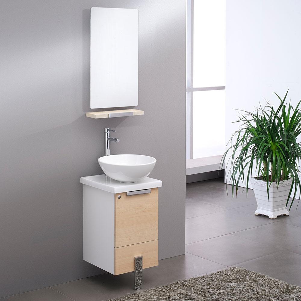 Fresca-Adour-16"-Light-Walnut-Modern-Bathroom-Vanity-w/-Mirror-(FVN8110LT)