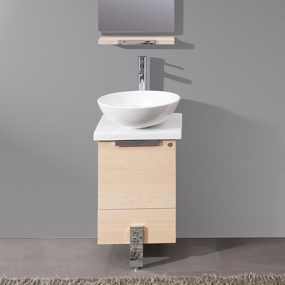 Fresca Adour 16" Light Walnut Modern Bathroom Vanity w/ Mirror