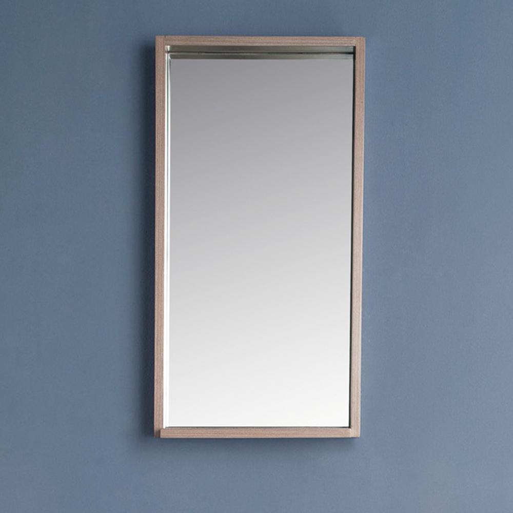 Fresca Allier 16" Gray Oak Modern Bathroom Vanity w/ Mirror