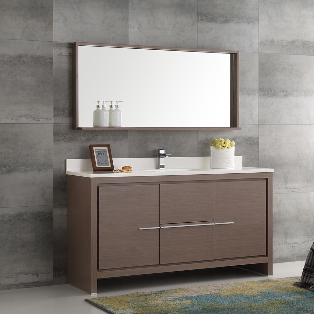 Fresca-Allier-60"-Gray-Oak-Modern-Single-Sink-Bathroom-Vanity-w/-Mirror-(FVN8119GO-S)