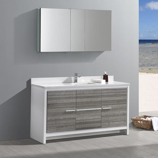 Fresca-Allier-Rio-60"-Ash-Gray-Single-Sink-Modern-Bathroom-Vanity-w/-Medicine-Cabinet-(FVN8119HA-S)