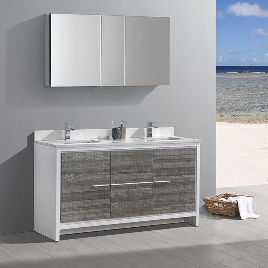 Fresca-Allier-Rio-60"-Ash-Gray-Double-Sink-Modern-Bathroom-Vanity-w/-Medicine-Cabinet-(FVN8119HA)
