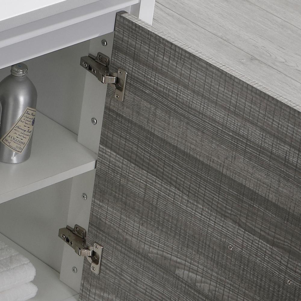 Fresca Allier Rio 60" Ash Gray Double Sink Modern Bathroom Vanity w/ Medicine Cabinet