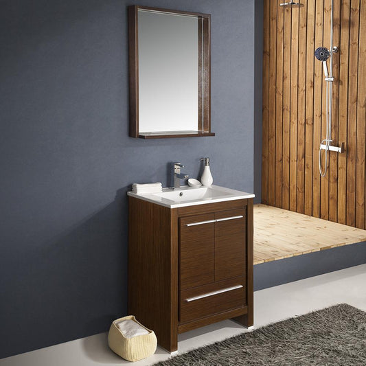 Fresca-Allier-24"-Wenge-Brown-Modern-Bathroom-Vanity-w/-Mirror-(FVN8125WG)