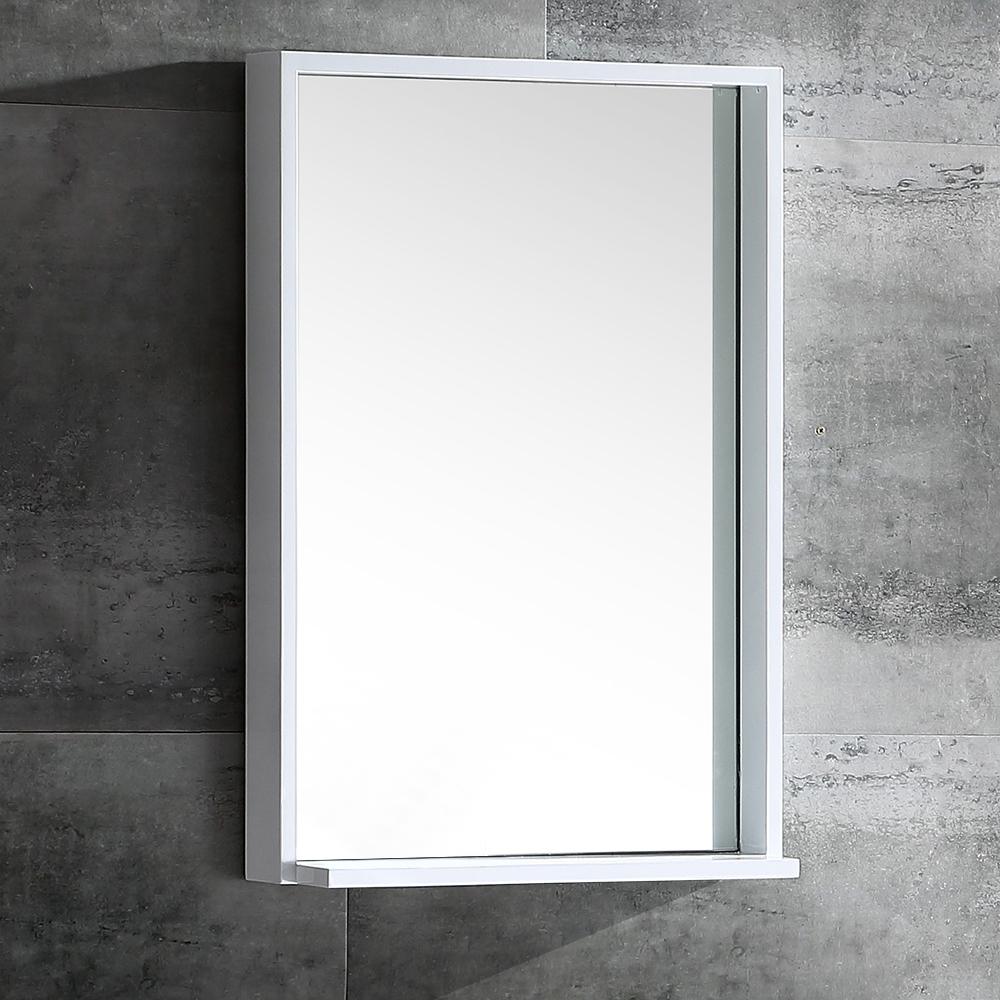 Fresca Allier 24" White Modern Bathroom Vanity w/ Mirror
