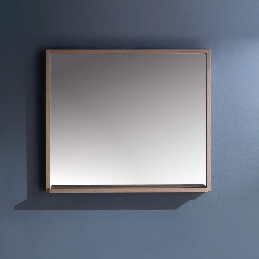 Fresca Allier 30" Gray Oak Modern Bathroom Vanity w/ Mirror