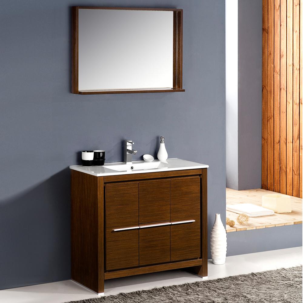 Fresca-Allier-36"-Wenge-Brown-Modern-Bathroom-Vanity-w/-Mirror-(FVN8136WG)