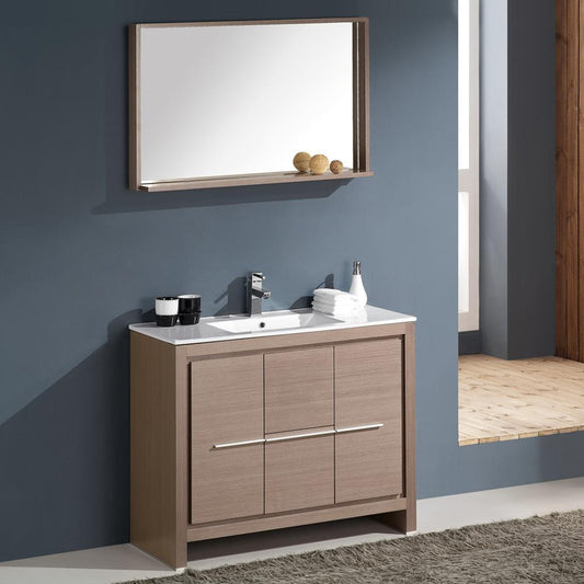 Fresca-Allier-40"-Gray-Oak-Modern-Bathroom-Vanity-w/-Mirror-(FVN8140GO)