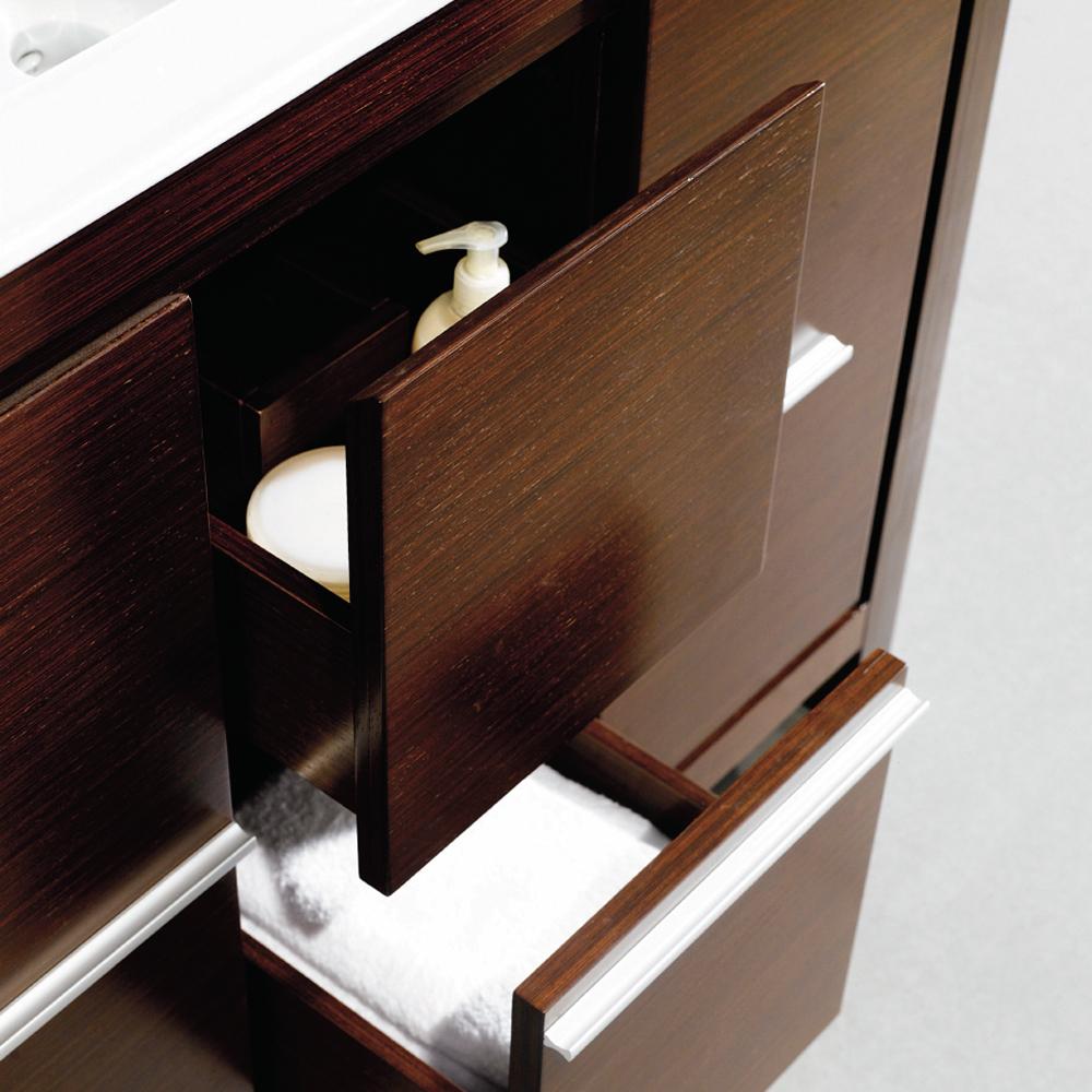 Fresca Allier 40" Wenge Brown Modern Bathroom Vanity w/ Mirror