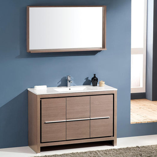 Fresca-Allier-48"-Gray-Oak-Modern-Bathroom-Vanity-w/-Mirror-(FVN8148GO)
