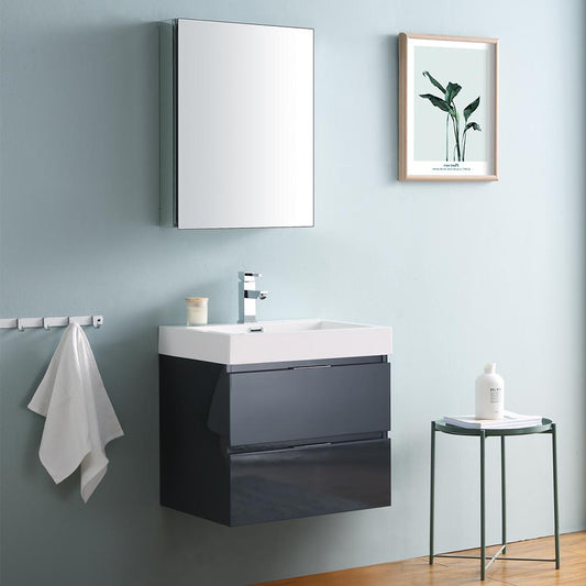 Fresca-Valencia-24"-Dark-Slate-Gray-Wall-Hung-Modern-Bathroom-Vanity-w/-Medicine-Cabinet-(FVN8324GG)