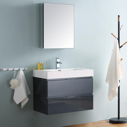 Fresca-Valencia-30"-Dark-Slate-Gray-Wall-Hung-Modern-Bathroom-Vanity-w/-Medicine-Cabinet-(FVN8330GG)