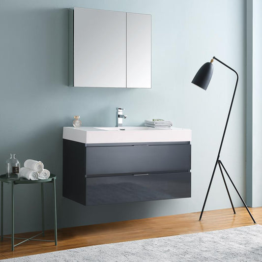Fresca-Valencia-40"-Dark-Slate-Gray-Wall-Hung-Modern-Bathroom-Vanity-w/-Medicine-Cabinet-(FVN8342GG)