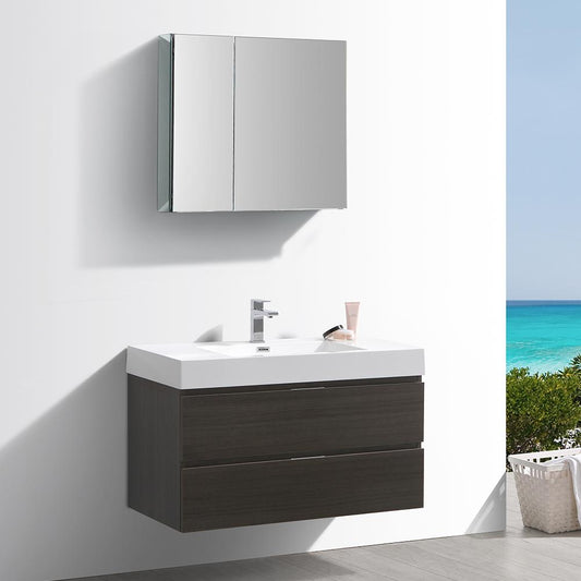 Fresca-Valencia-40"-Gray-Oak-Wall-Hung-Modern-Bathroom-Vanity-w/-Medicine-Cabinet-(FVN8342GO)