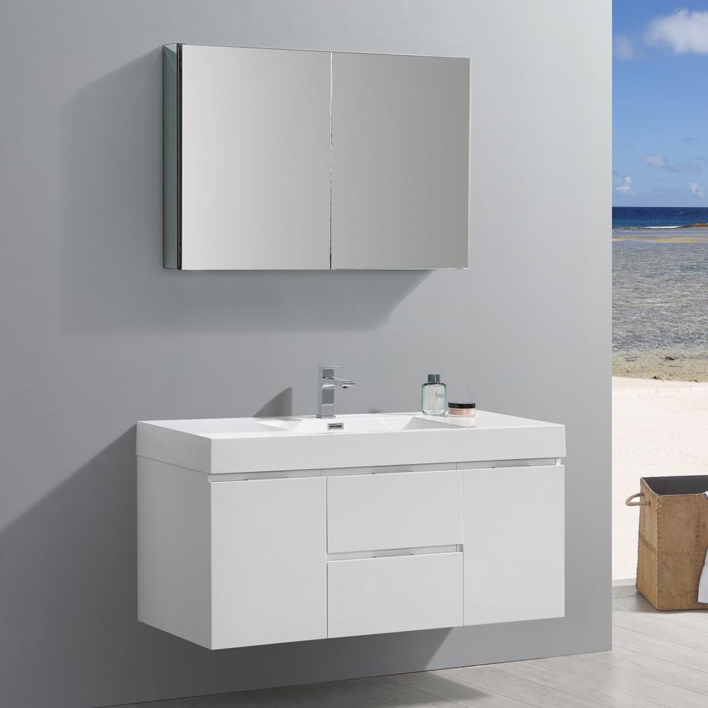 Fresca-Valencia-48"-Glossy-White-Wall-Hung-Modern-Bathroom-Vanity-w/-Medicine-Cabinet-(FVN8348WH)