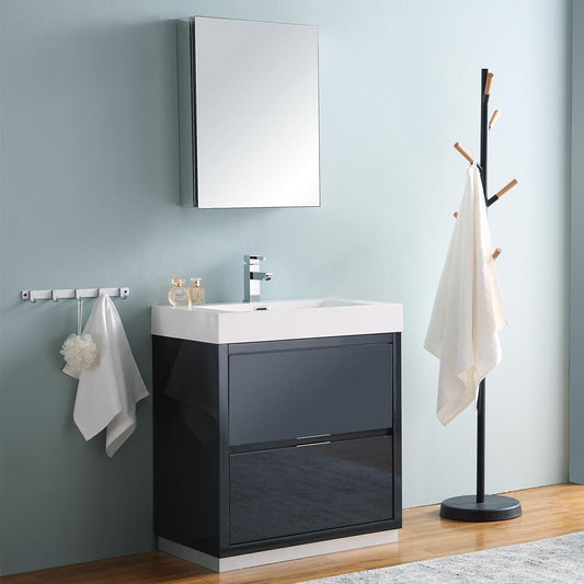 Fresca-Valencia-30"-Dark-Slate-Gray-Free-Standing-Modern-Bathroom-Vanity-w/-Medicine-Cabinet-(FVN8430GG)