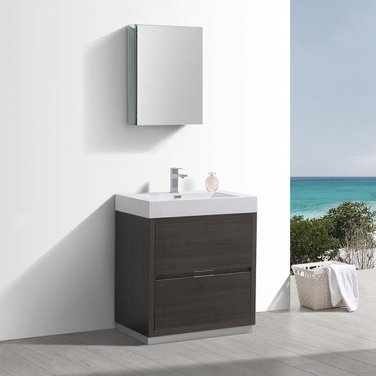 Fresca-Valencia-30"-Gray-Oak-Free-Standing-Modern-Bathroom-Vanity-w/-Medicine-Cabinet-(FVN8430GO)