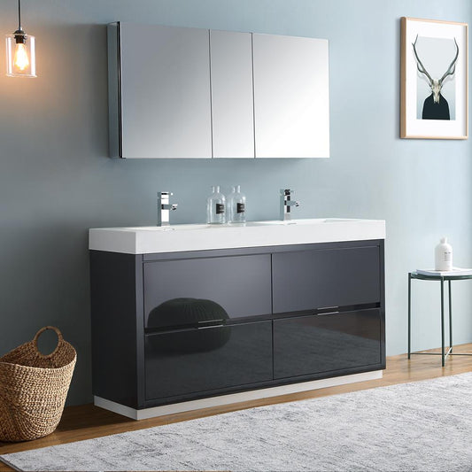 Fresca-Valencia-60"-Dark-Slate-Gray-Free-Standing-Double-Sink-Modern-Bathroom-Vanity-w/-Medicine-Cabinet-(FVN8460GG-D)