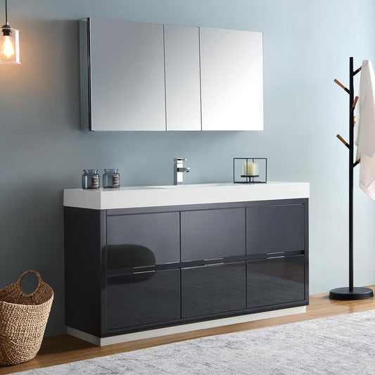 Fresca-Valencia-60"-Dark-Slate-Gray-Free-Standing-Modern-Bathroom-Vanity-w/-Medicine-Cabinet-(FVN8460GG)